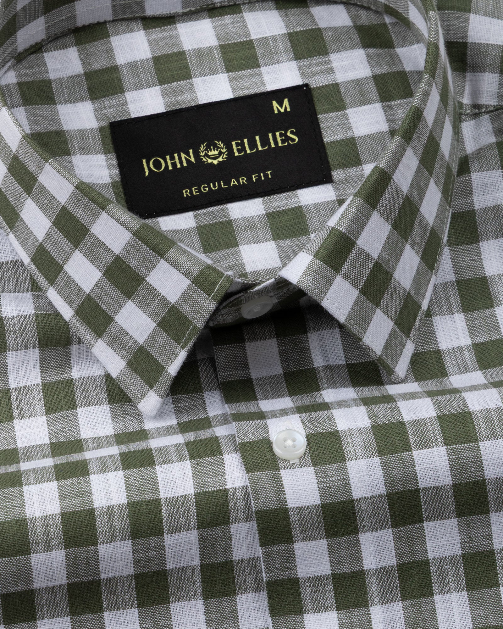 Allerow Green Check Linen Shirt - John Ellies