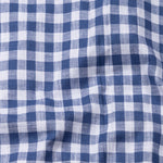 Allerow Navy Blue Check Linen Shirt - John Ellies