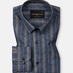 Werlise Blue Stripe Linen Shirt - John Ellies