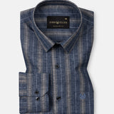 Werlise Blue Stripe Linen Shirt - John Ellies