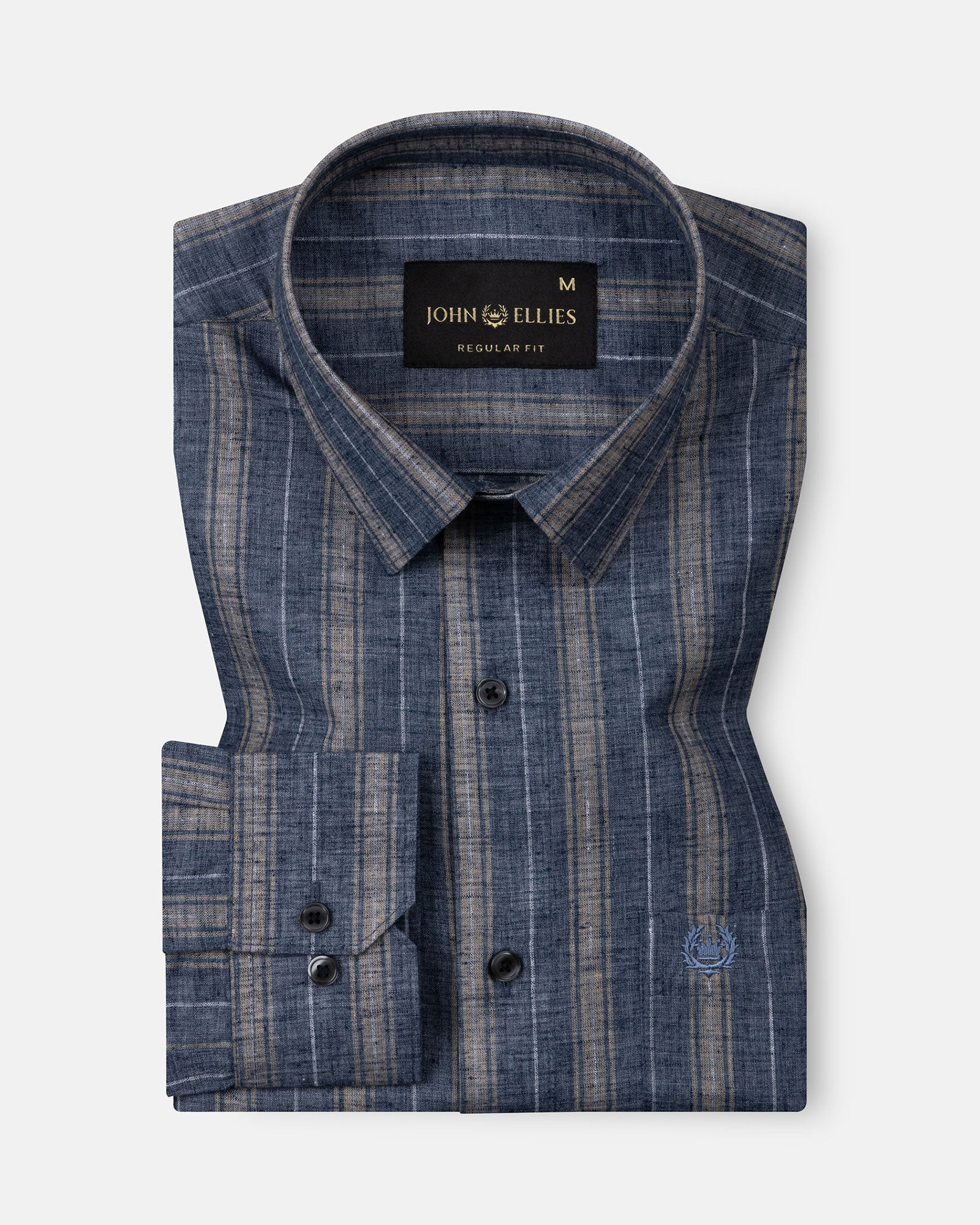 Werlise Blue Stripe Linen Shirt - John Ellies