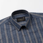 Werlise Blue Stripe Linen Shirt - John Ellies