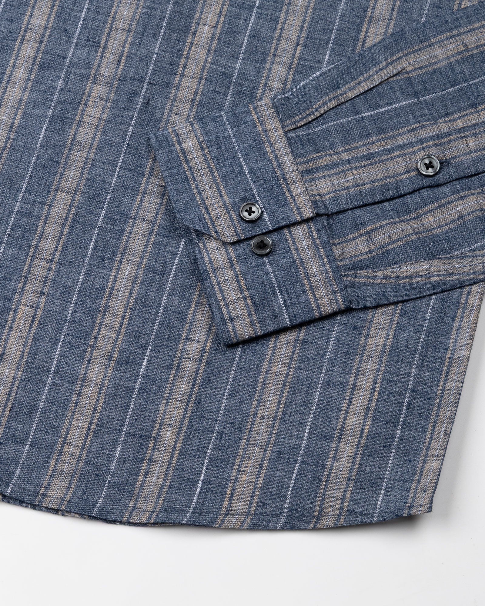 Werlise Blue Stripe Linen Shirt - John Ellies