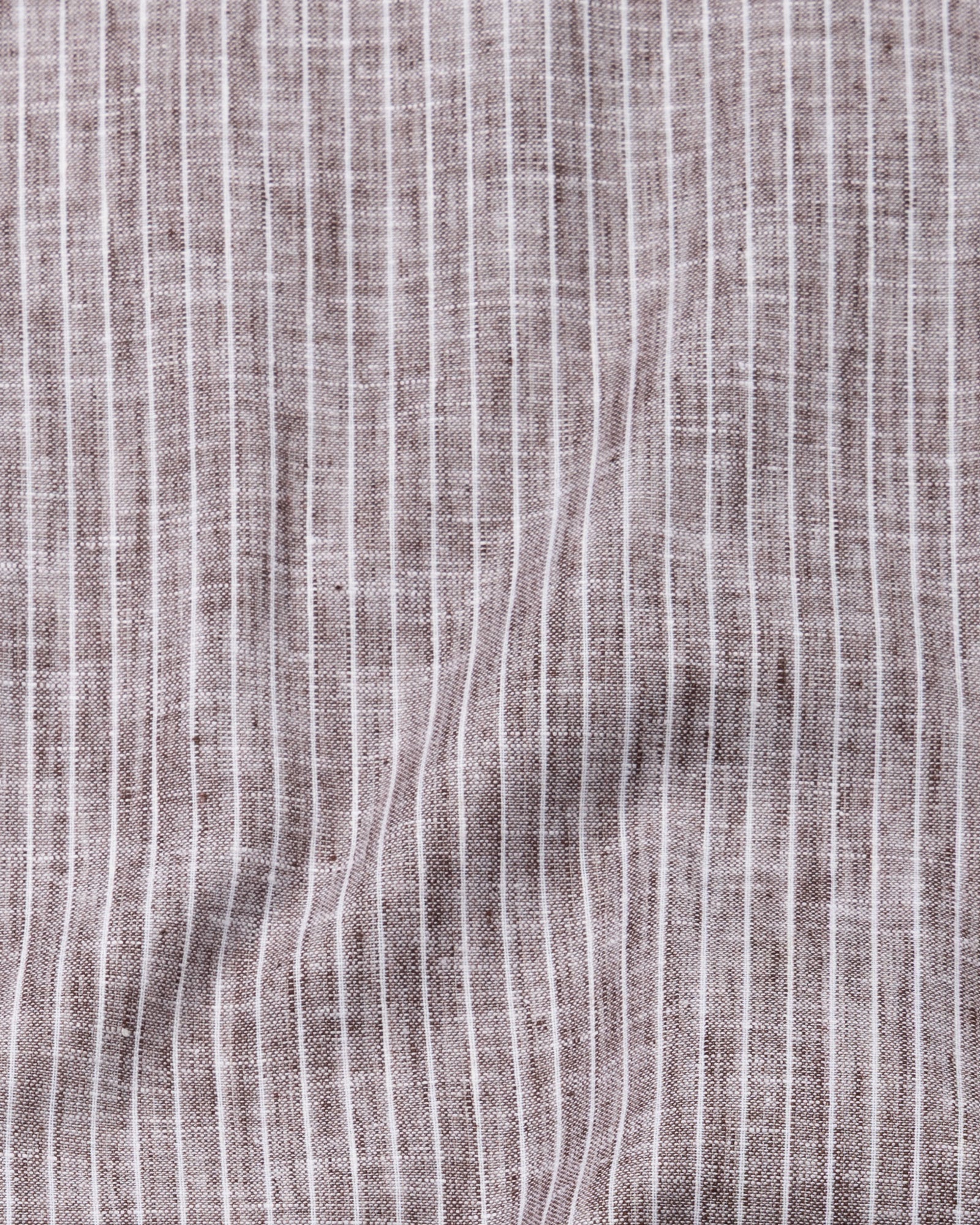 Zoreen Brown Stripe Button Down Linen Shirt - John Ellies