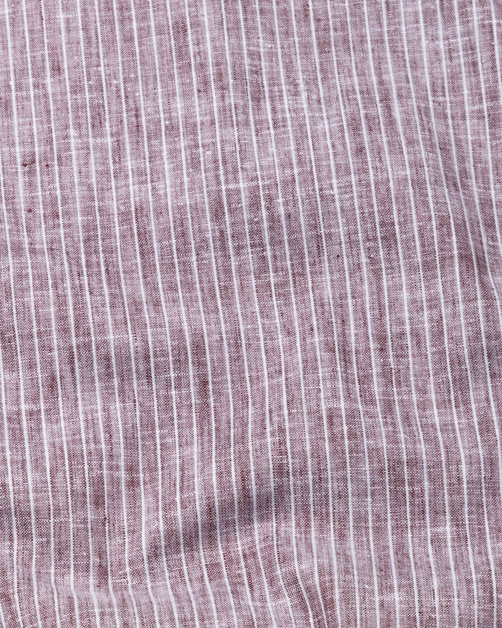 Zoreen Wine Stripe Button Down Linen Shirt - John Ellies