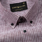 Zoreen Wine Stripe Button Down Linen Shirt - John Ellies