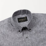 Zoreen Black Stripe Button Down Linen Shirt - John Ellies