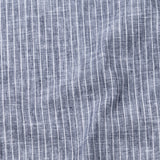 Zoreen Navy Blue Stripe Button Down Linen Shirt - John Ellies