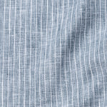 Zoreen Teal Stripe Button Down Linen Shirt - John Ellies