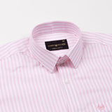 Sylvar Pink Stripe Oxford Cotton Shirt - John Ellies