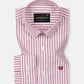 Sylvar Red Stripe Oxford Cotton Shirt - John Ellies