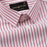 Sylvar Red Stripe Oxford Cotton Shirt - John Ellies