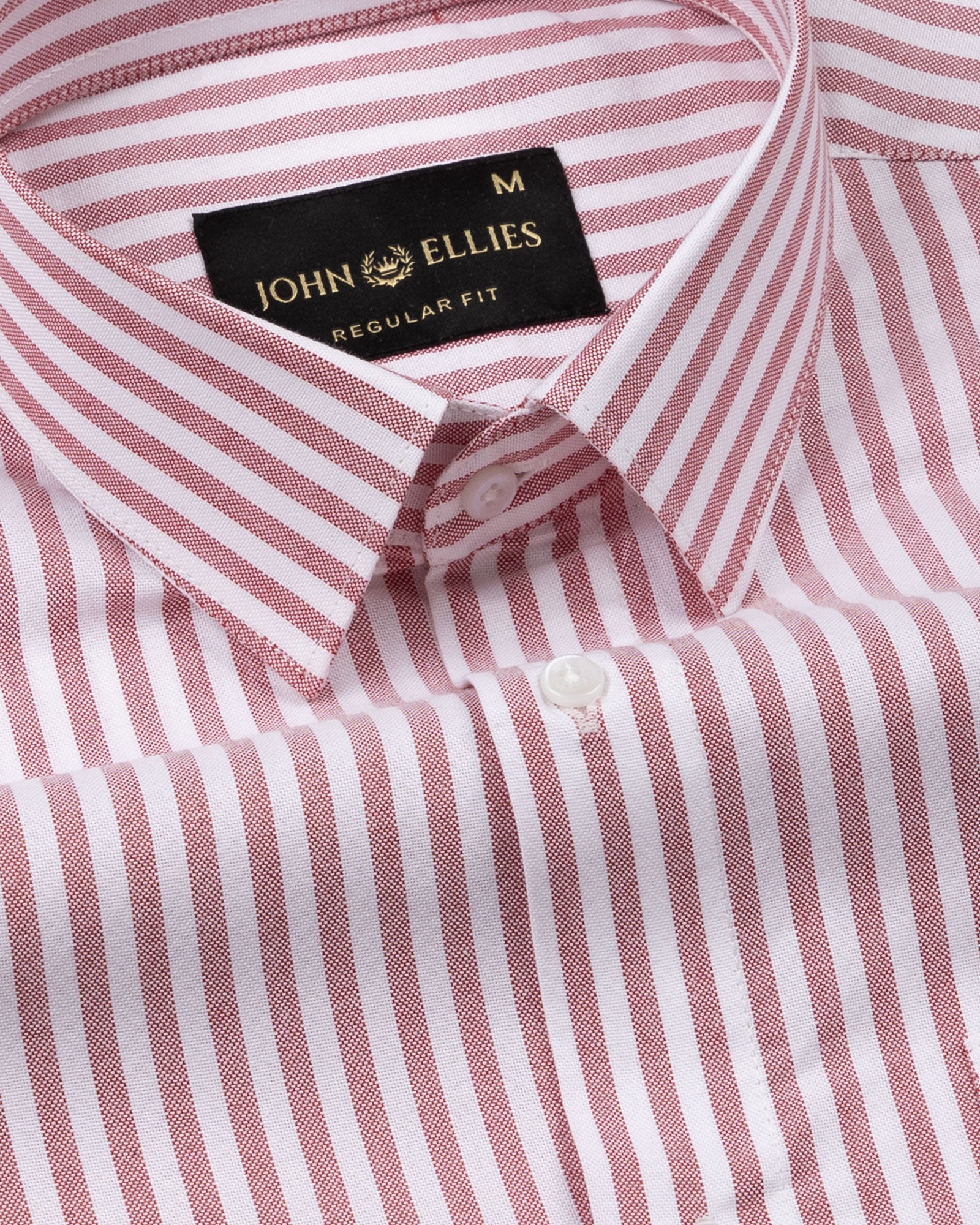 Sylvar Red Stripe Oxford Cotton Shirt - John Ellies