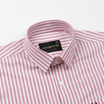 Sylvar Red Stripe Oxford Cotton Shirt - John Ellies