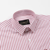 Sylvar Red Stripe Oxford Cotton Shirt - John Ellies