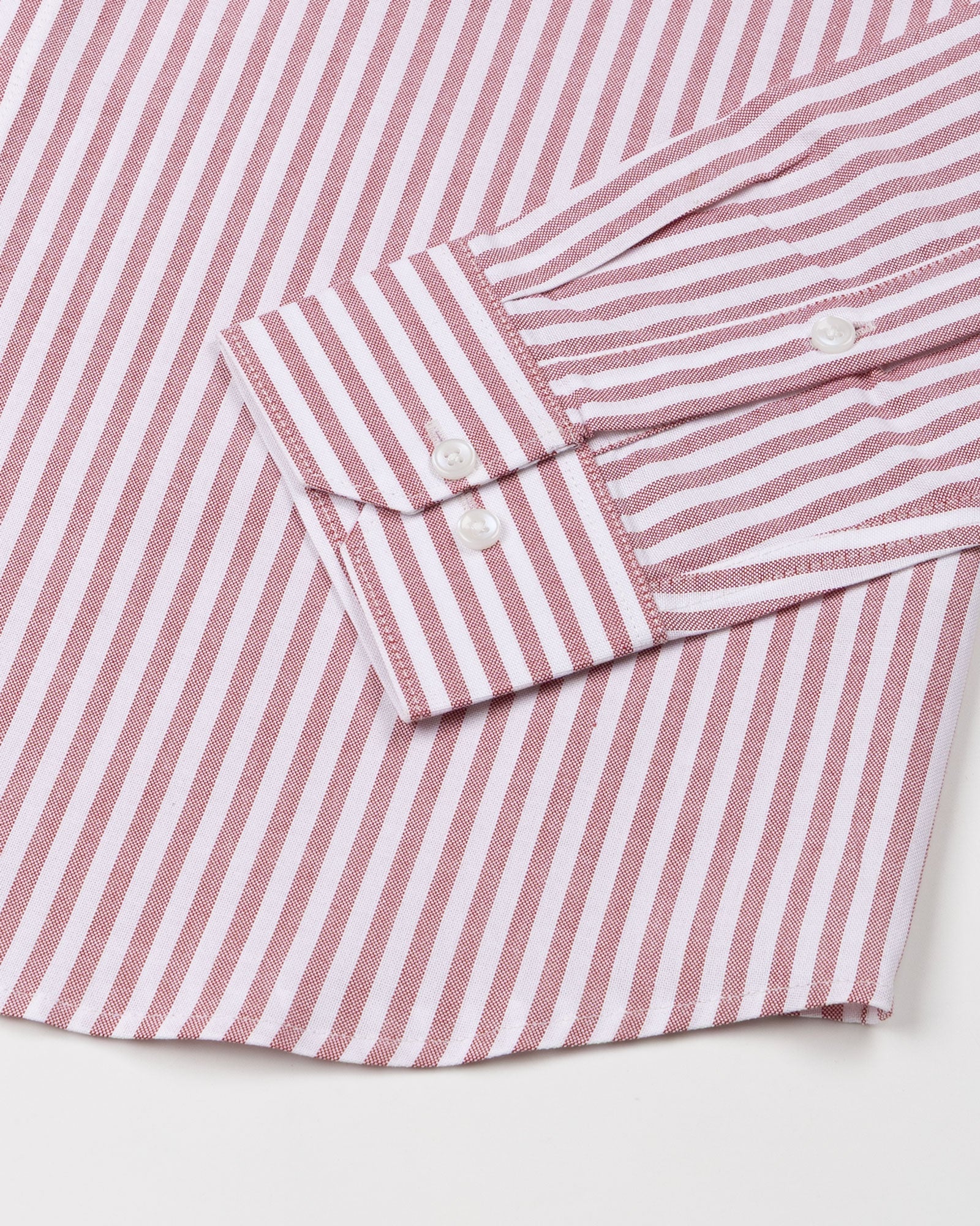 Sylvar Red Stripe Oxford Cotton Shirt - John Ellies
