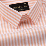 Sylvar Orange Stripe Oxford Cotton Shirt - John Ellies