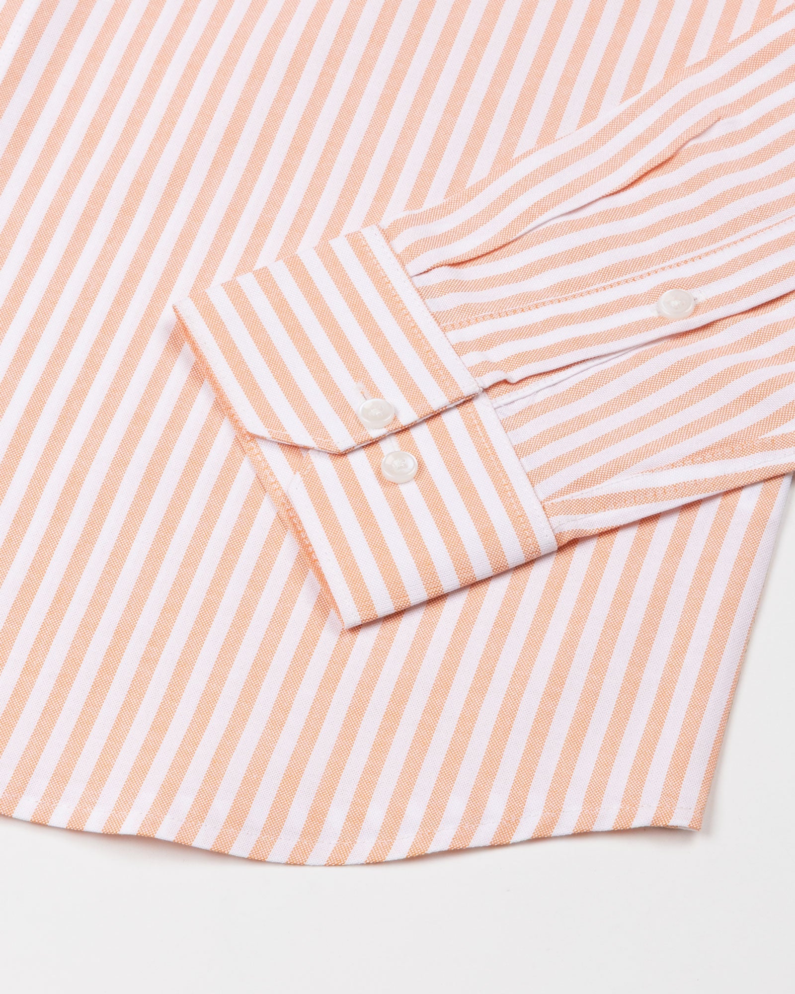 Sylvar Orange Stripe Oxford Cotton Shirt - John Ellies