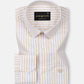 Sylvar Cream Stripe Oxford Cotton Shirt - John Ellies
