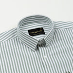 Sylvar Green Stripe Oxford Cotton Shirt - John Ellies