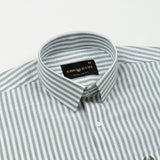 Sylvar Green Stripe Oxford Cotton Shirt - John Ellies