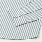 Sylvar Green Stripe Oxford Cotton Shirt - John Ellies