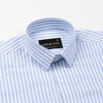 Sylvar Blue Stripe Oxford Cotton Shirt - John Ellies