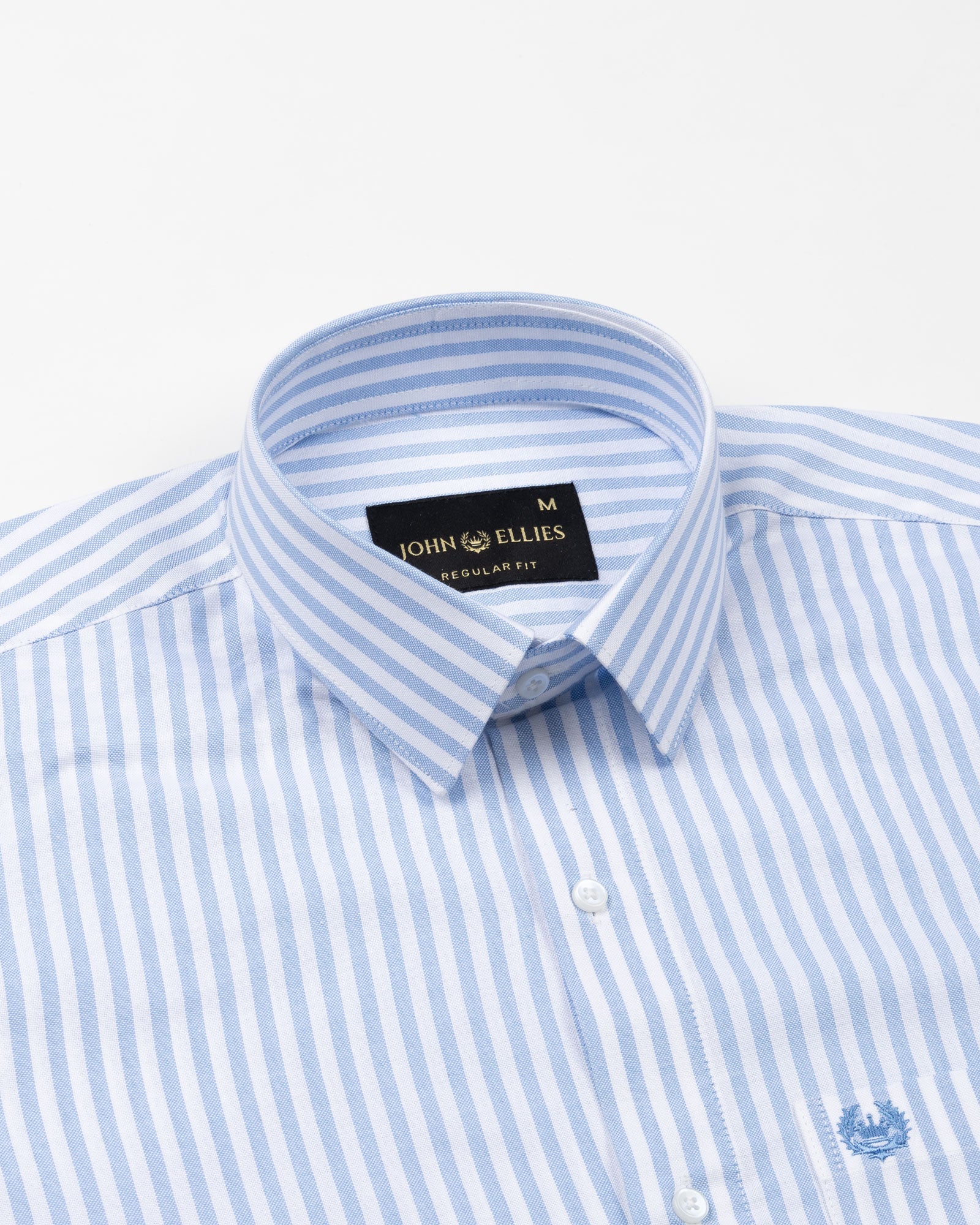 Sylvar Blue Stripe Oxford Cotton Shirt - John Ellies