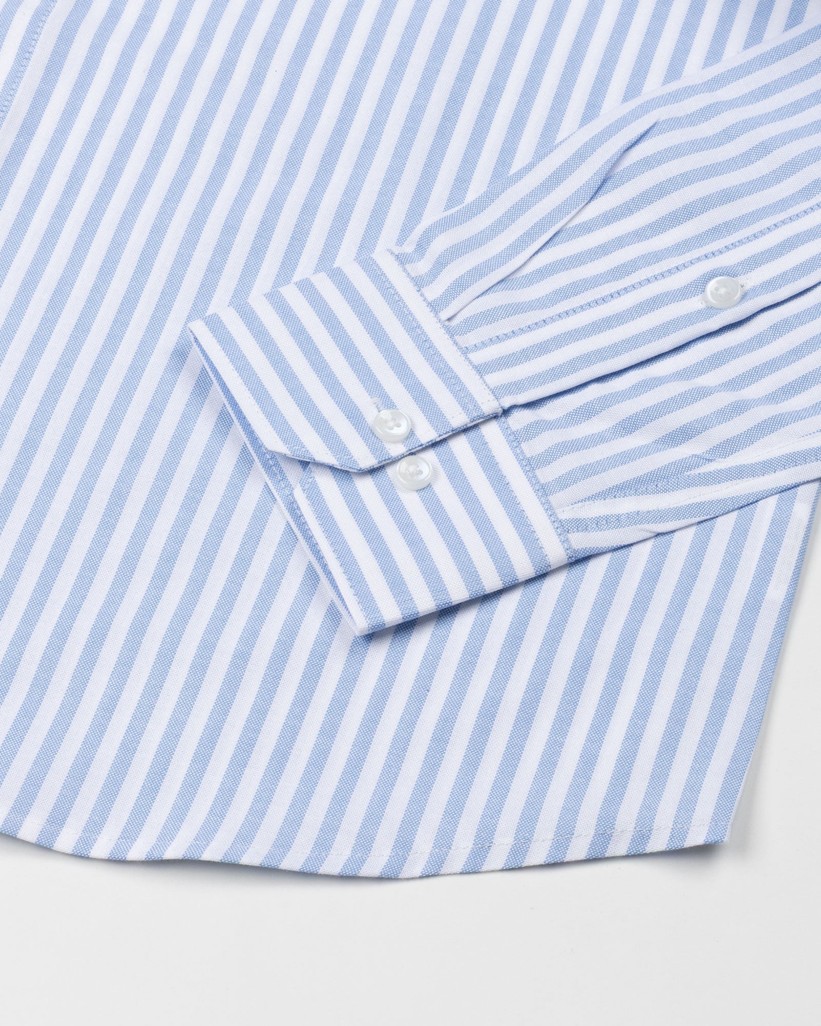 Sylvar Blue Stripe Oxford Cotton Shirt - John Ellies