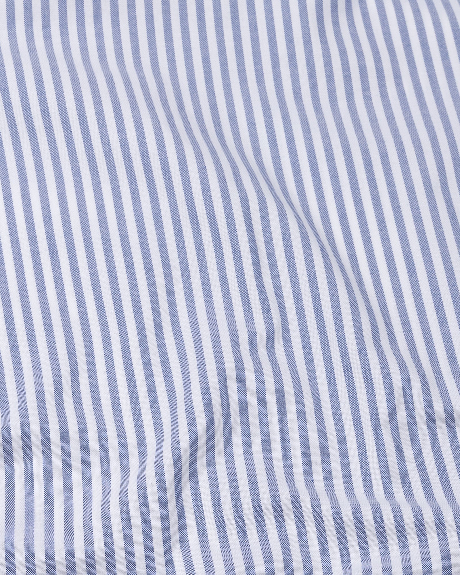 Sylvar Navy Blue Stripe Oxford Cotton Shirt - John Ellies
