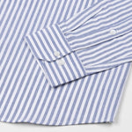 Sylvar Navy Blue Stripe Oxford Cotton Shirt - John Ellies