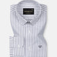 Sylvar Grey Stripe Oxford Cotton Shirt - John Ellies