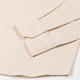 Dazzle Cream Check Button Down Oxford Cotton Shirt - John Ellies