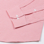 Dazzle Red Check Button Down Oxford Cotton Shirt - John Ellies