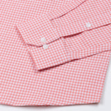 Dazzle Red Check Button Down Oxford Cotton Shirt - John Ellies