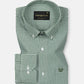 Dazzle Green Check Button Down Oxford Cotton Shirt - John Ellies