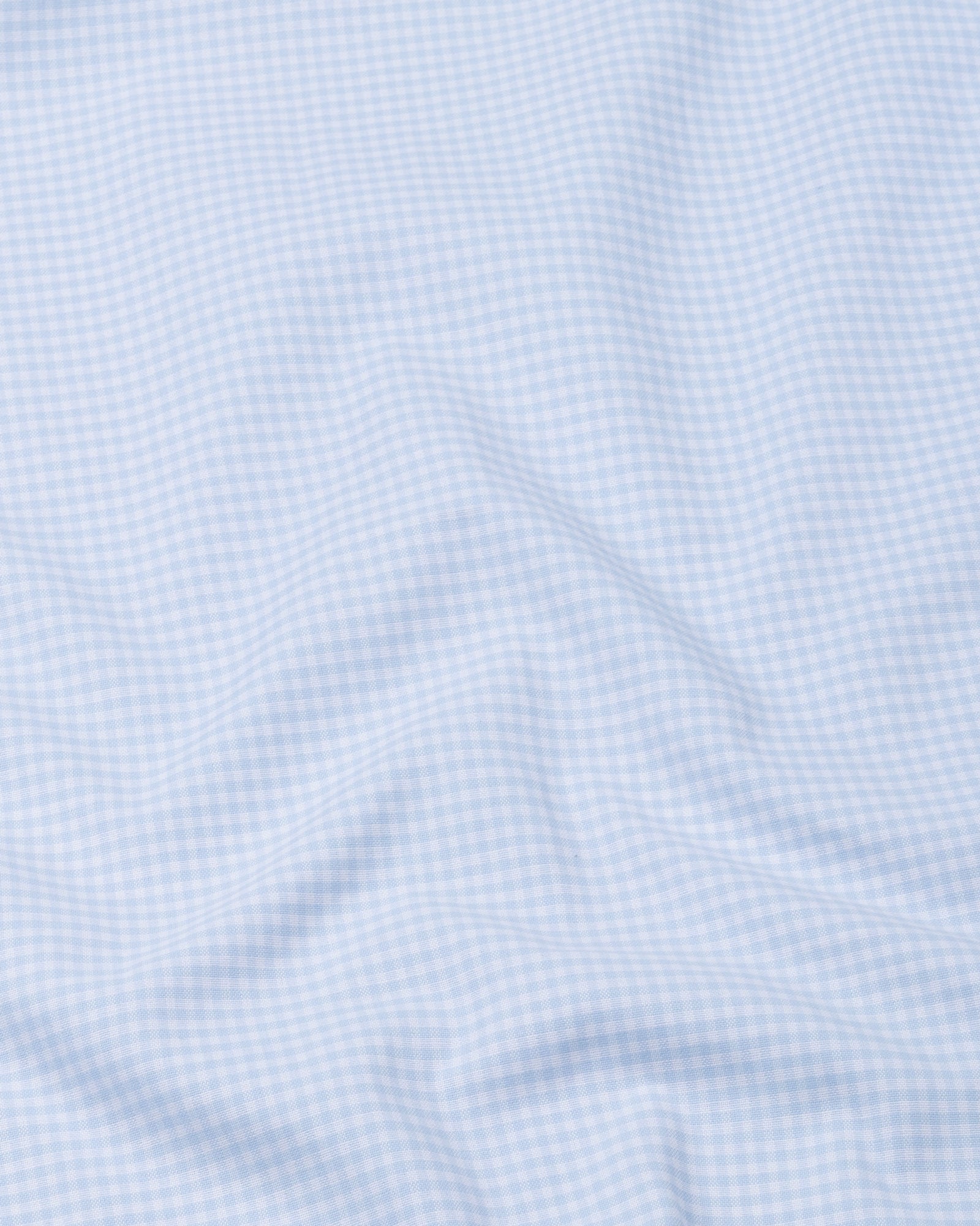 Dazzle Sky Blue Check Button Down Oxford Cotton Shirt - John Ellies