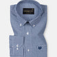 Dazzle Navy Blue Check Button Down Oxford Cotton Shirt - John Ellies