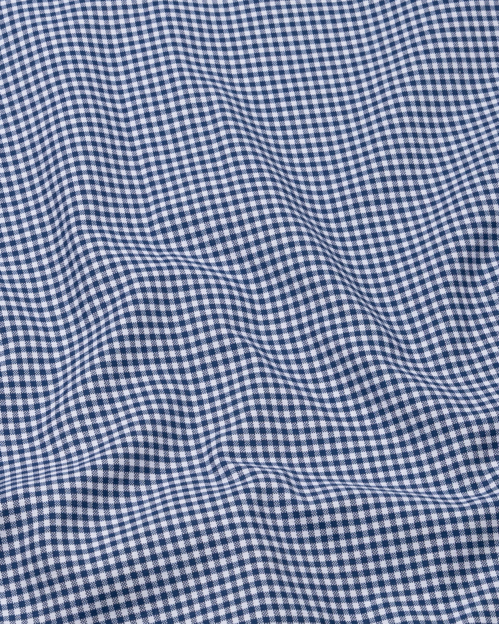 Dazzle Navy Blue Check Button Down Oxford Cotton Shirt - John Ellies