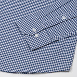 Dazzle Navy Blue Check Button Down Oxford Cotton Shirt - John Ellies