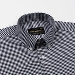 Dazzle Black Check Button Down Oxford Cotton Shirt - John Ellies