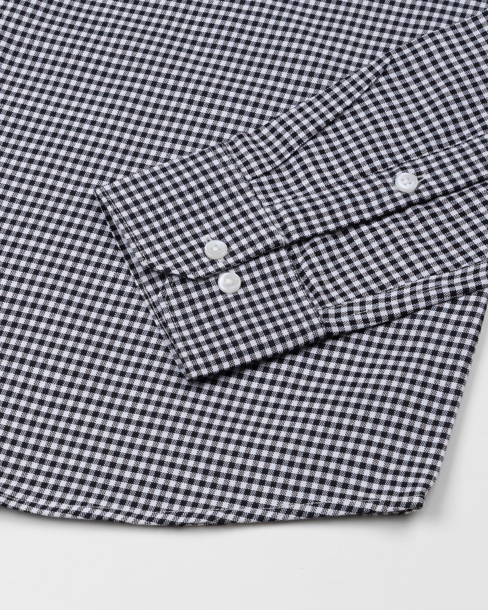 Dazzle Black Check Button Down Oxford Cotton Shirt - John Ellies