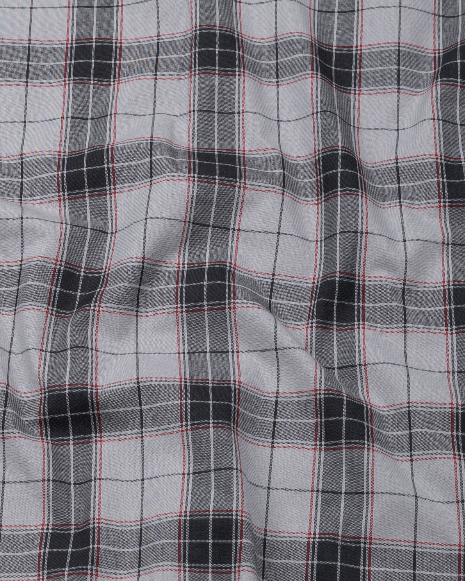 Wren Silver Check Cotton Shirt - John Ellies