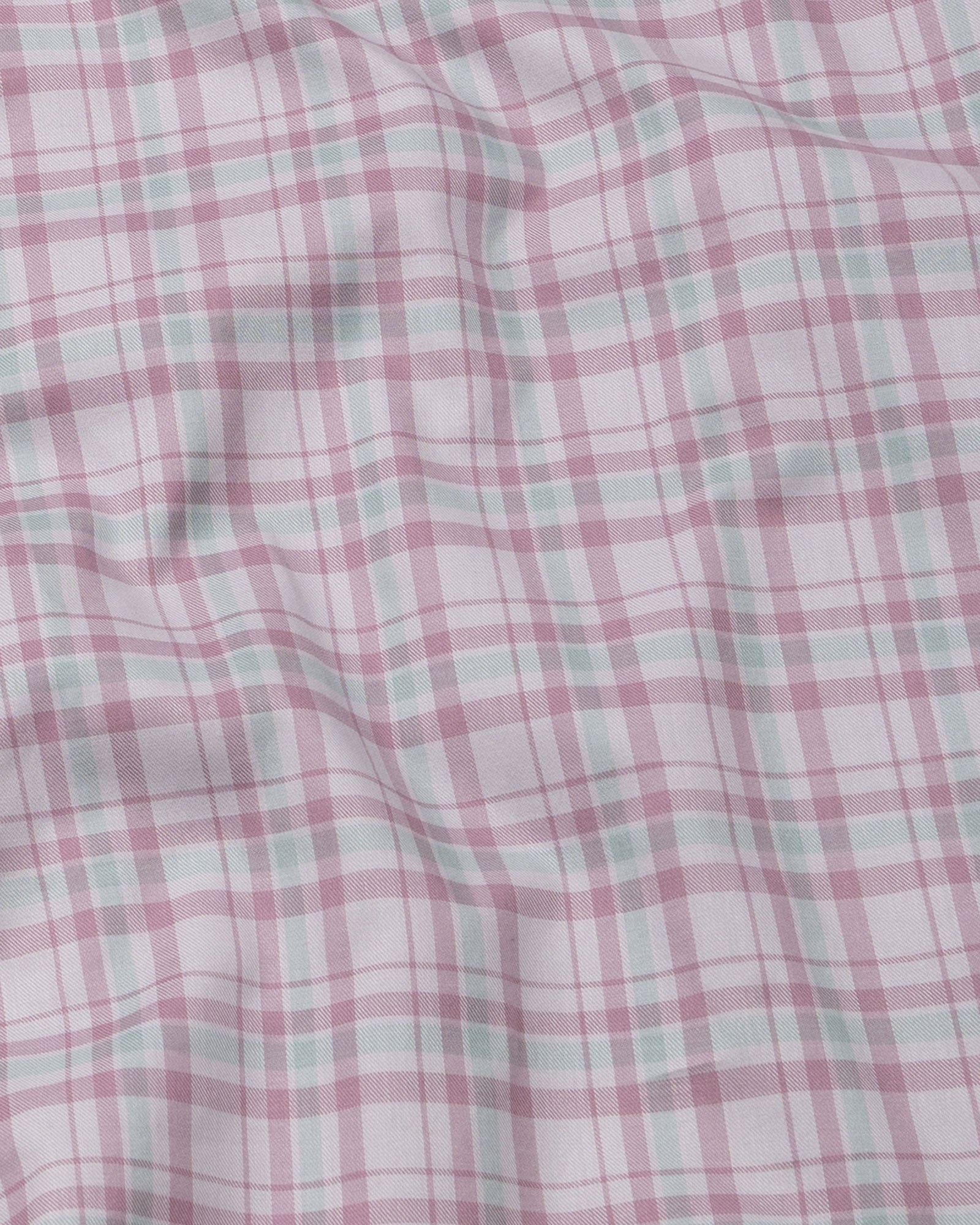 Orsiya Pink Check Cotton Shirt - John Ellies