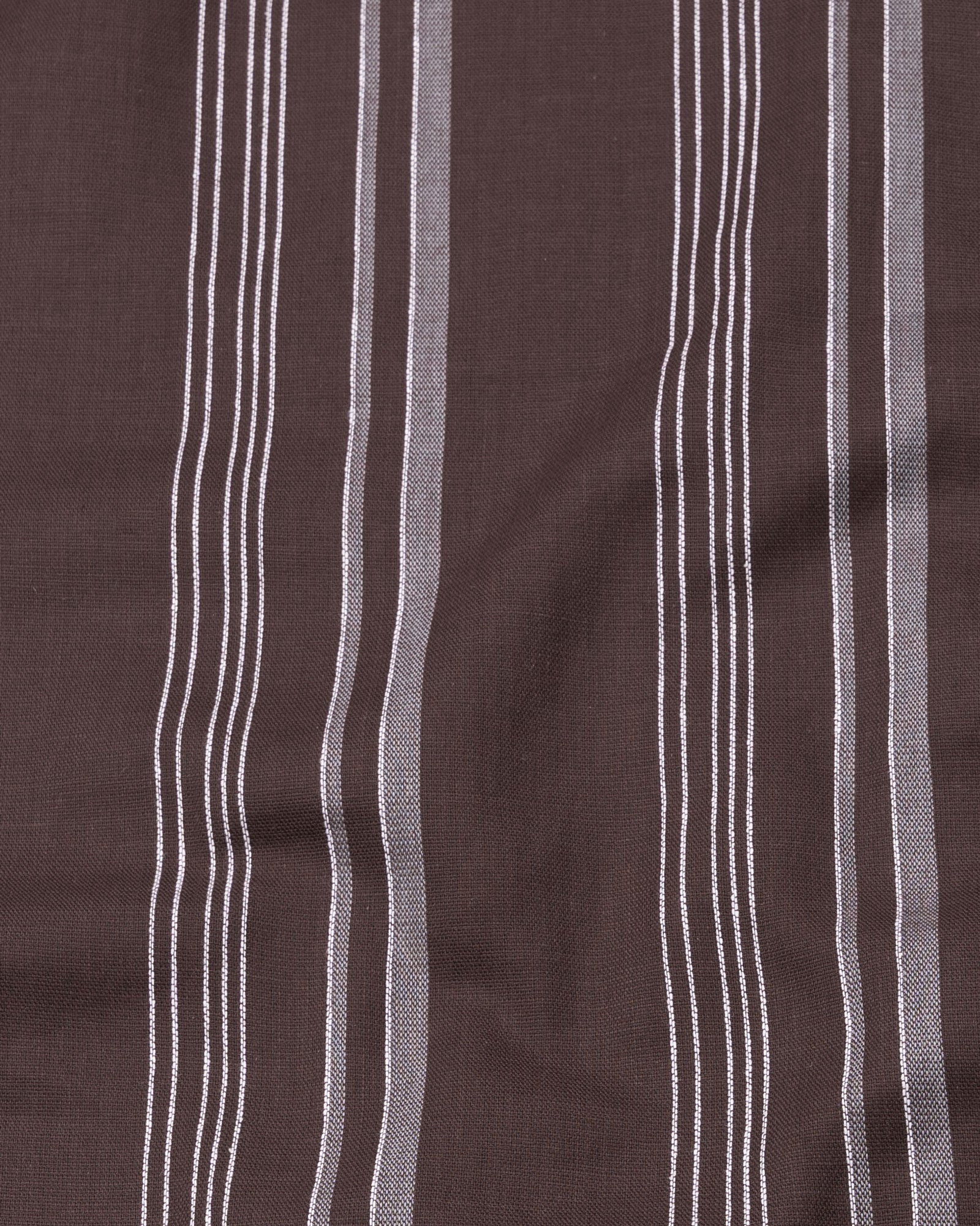 Jenesi Brown Stripe Cotton Shirt - John Ellies