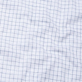 Opal Blue Check Button Down Linen Shirt - John Ellies
