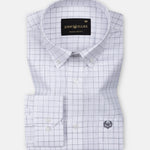 Opal Grey Check Button Down Linen Shirt - John Ellies