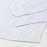 Opal Grey Check Button Down Linen Shirt - John Ellies