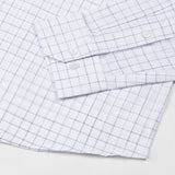 Opal Grey Check Button Down Linen Shirt - John Ellies