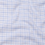 Opal Double Line Blue Check Button Down Linen Shirt - John Ellies